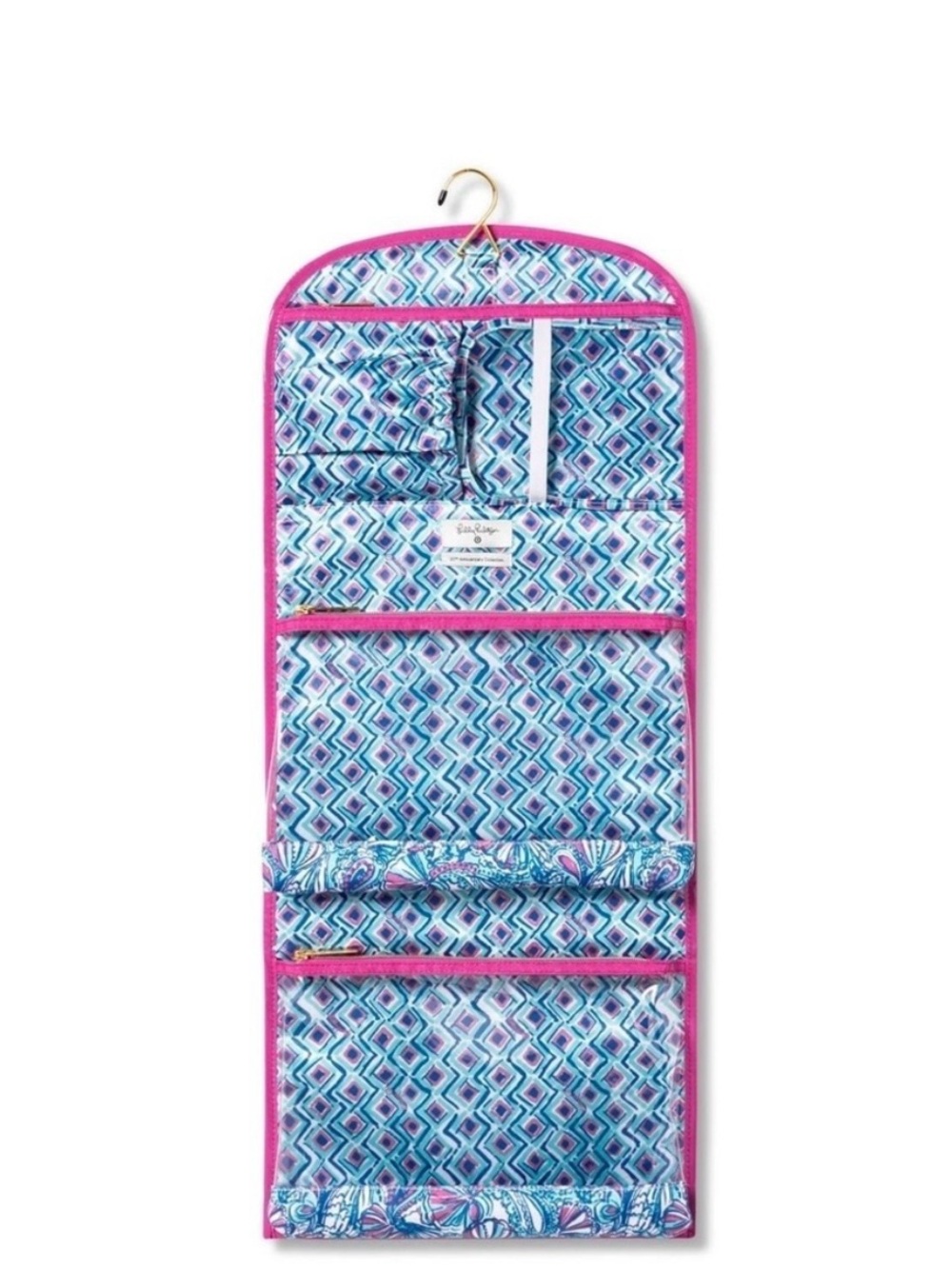LILLY PULITZER TARGET Limited Edition My Fans Print Hanging‎ Valet Travel Case